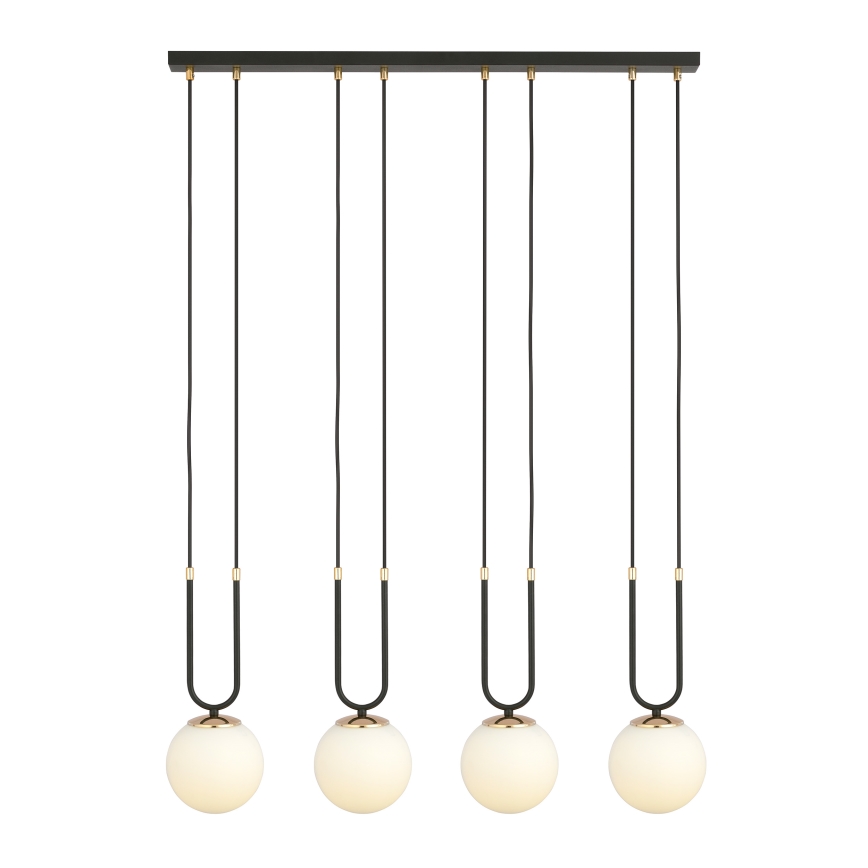 Lustra ar auklu GLAM 4xE14/10W/230V melna