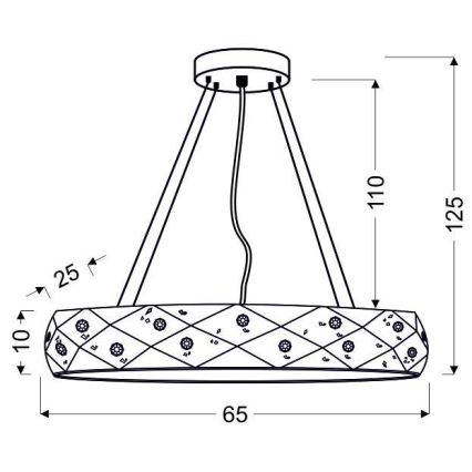 Lustra ar auklu GLANCE 5xG9/40W/230V