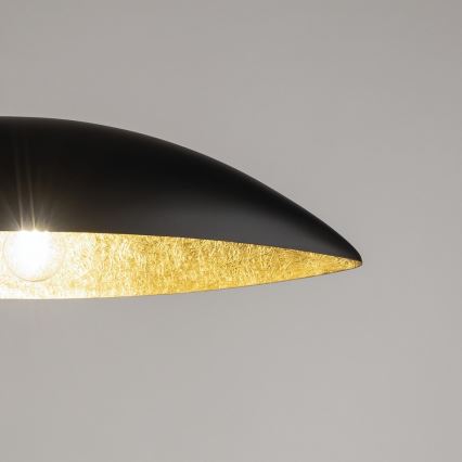 Lustra ar auklu GONDOLA 2xE27/60W/230V melna/zelta