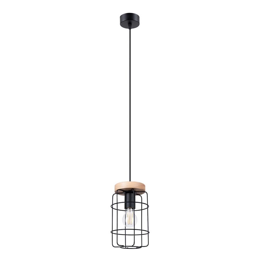 Lustra ar auklu GOTTO 1xE27/15W/230V melna/dižskābardis