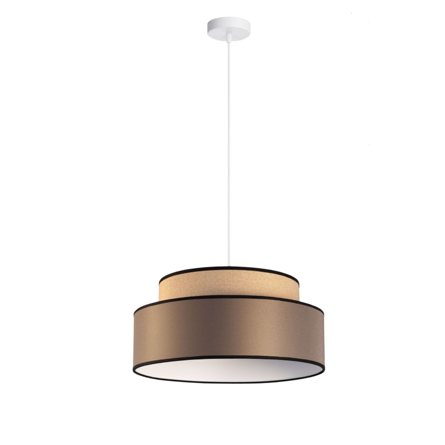 Lustra ar auklu GRACE 1xE27/60W/230V bēša/brūna