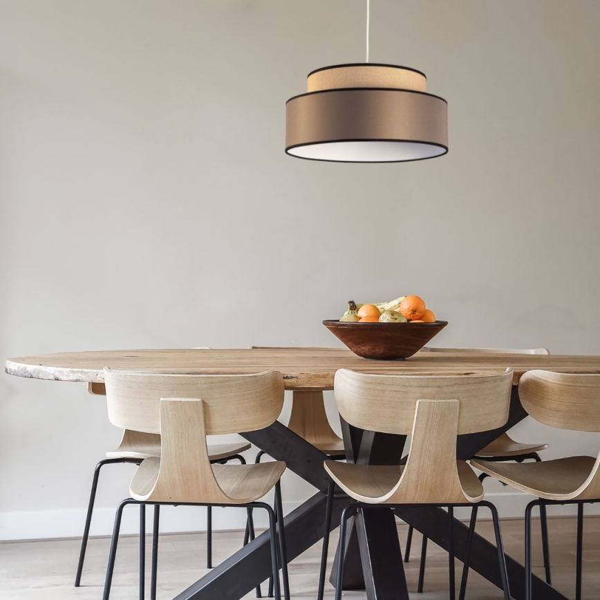 Lustra ar auklu GRACE 1xE27/60W/230V bēša/brūna