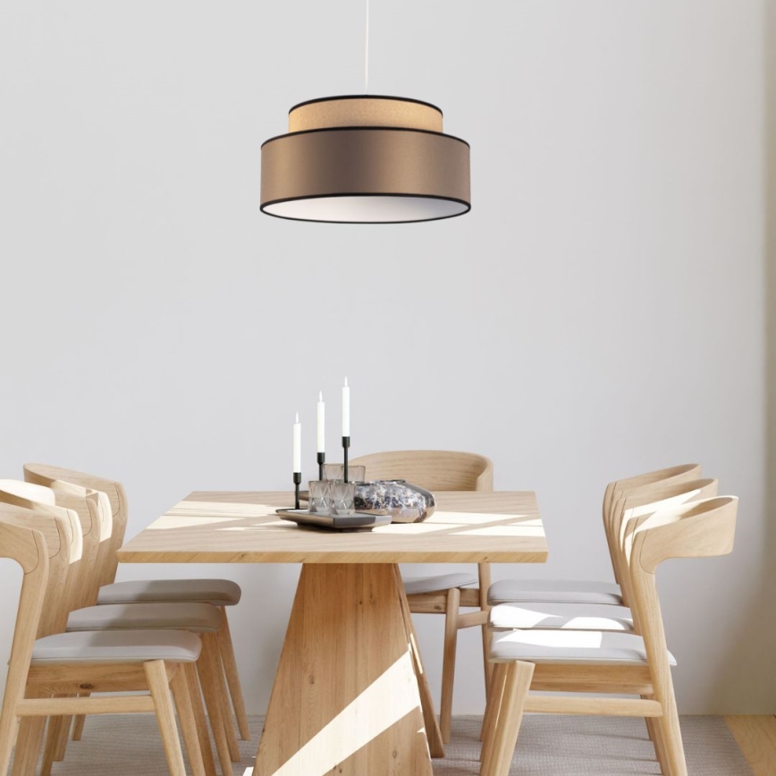 Lustra ar auklu GRACE 1xE27/60W/230V bēša/brūna
