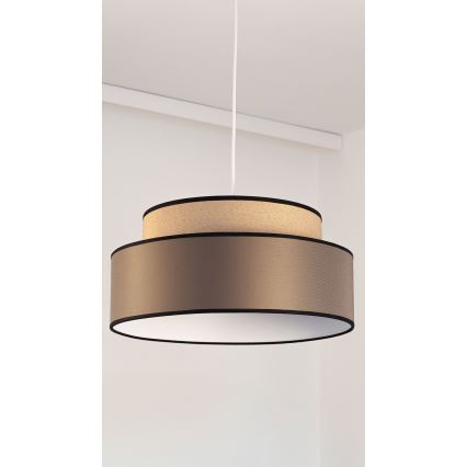 Lustra ar auklu GRACE 1xE27/60W/230V bēša/brūna