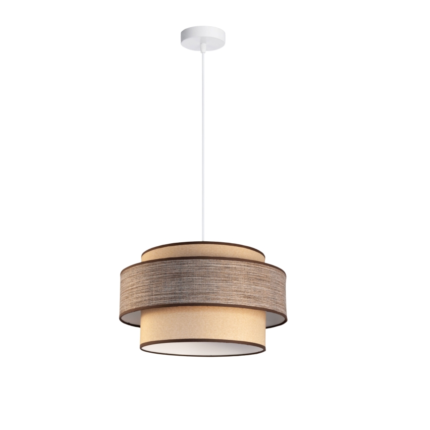 Lustra ar auklu GRACE 1xE27/60W/230V bēša/brūna