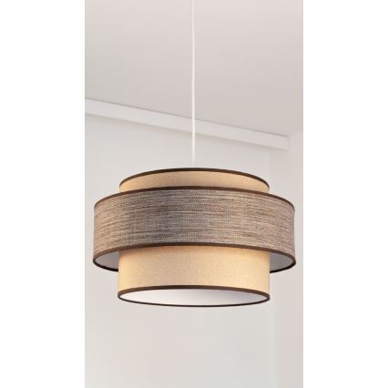 Lustra ar auklu GRACE 1xE27/60W/230V bēša/brūna