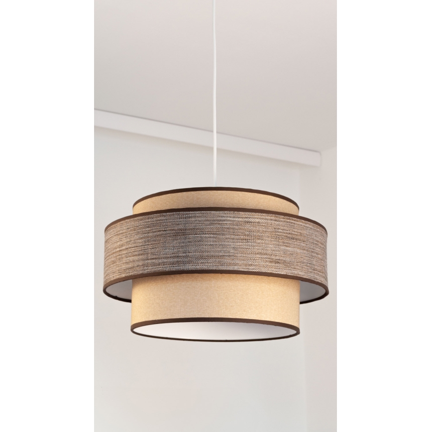 Lustra ar auklu GRACE 1xE27/60W/230V bēša/brūna