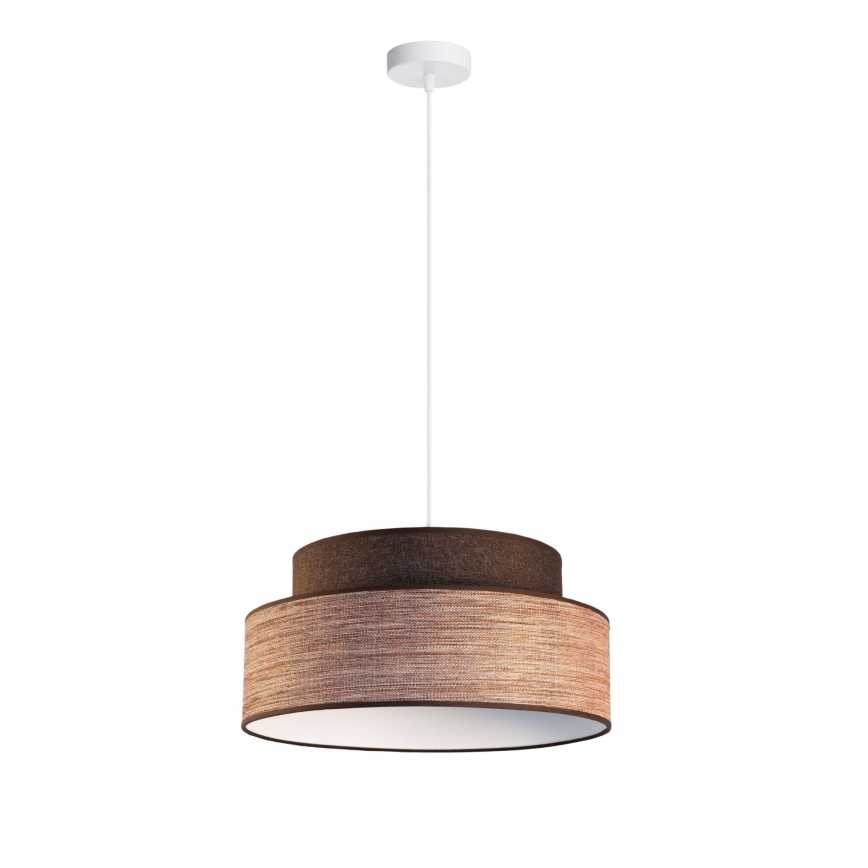 Lustra ar auklu GRACE 1xE27/60W/230V brūna/bēša
