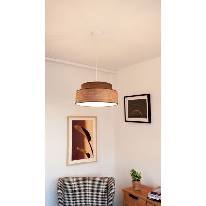 Lustra ar auklu GRACE 1xE27/60W/230V brūna/bēša
