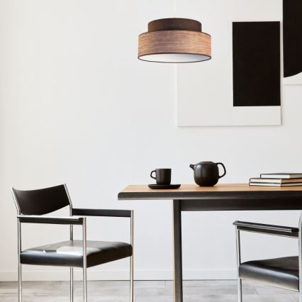 Lustra ar auklu GRACE 1xE27/60W/230V brūna/bēša