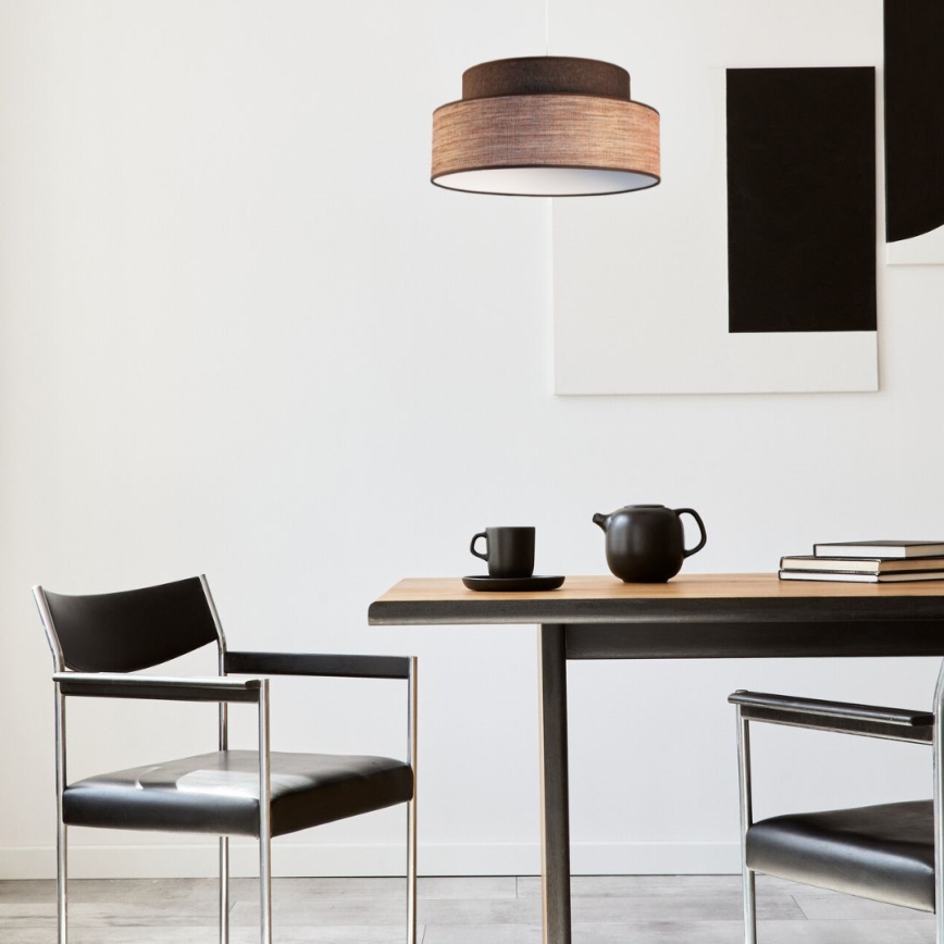 Lustra ar auklu GRACE 1xE27/60W/230V brūna/bēša