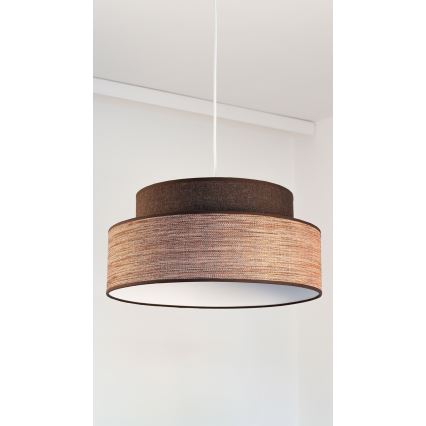 Lustra ar auklu GRACE 1xE27/60W/230V brūna/bēša