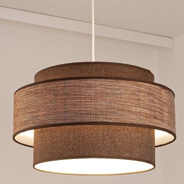Lustra ar auklu GRACE 1xE27/60W/230V brūna/bēša