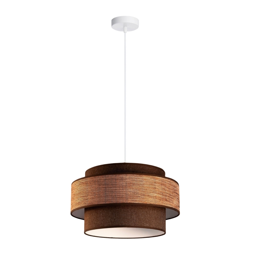 Lustra ar auklu GRACE 1xE27/60W/230V brūna/bēša