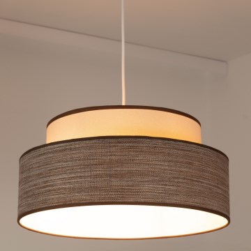 Lustra ar auklu GRACE 1xE27/60W/230V krēmkrāsa/brūna