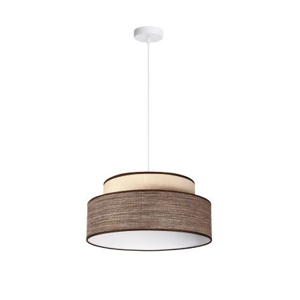 Lustra ar auklu GRACE 1xE27/60W/230V krēmkrāsa/brūna