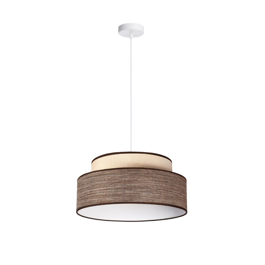 Lustra ar auklu GRACE 1xE27/60W/230V krēmkrāsa/brūna