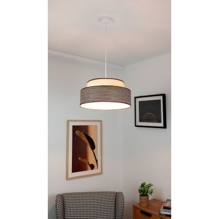 Lustra ar auklu GRACE 1xE27/60W/230V krēmkrāsa/brūna