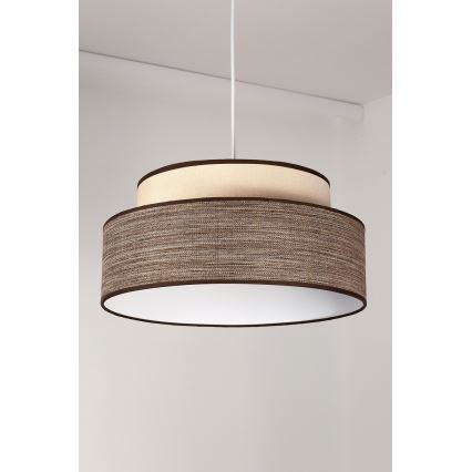 Lustra ar auklu GRACE 1xE27/60W/230V krēmkrāsa/brūna
