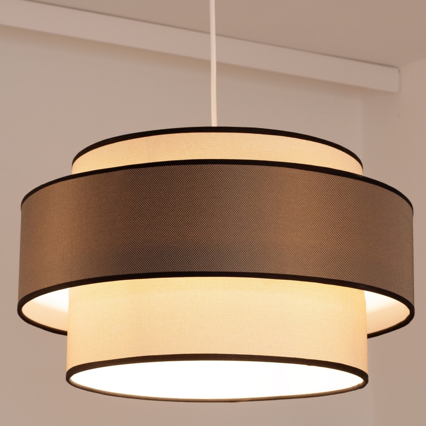 Lustra ar auklu GRACE 1xE27/60W/230V krēmkrāsa/brūna