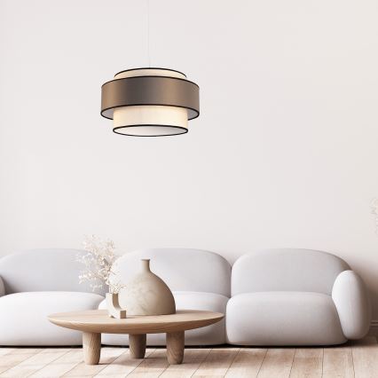 Lustra ar auklu GRACE 1xE27/60W/230V krēmkrāsa/brūna
