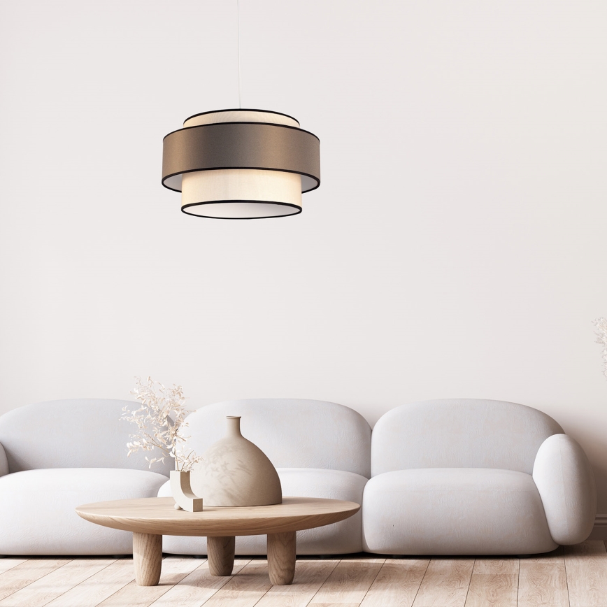 Lustra ar auklu GRACE 1xE27/60W/230V krēmkrāsa/brūna