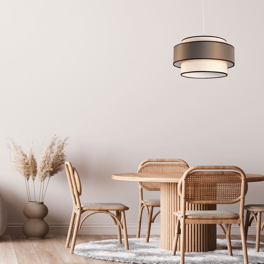 Lustra ar auklu GRACE 1xE27/60W/230V krēmkrāsa/brūna
