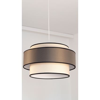 Lustra ar auklu GRACE 1xE27/60W/230V krēmkrāsa/brūna