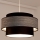 Lustra ar auklu GRACE 1xE27/60W/230V melna/pelēka