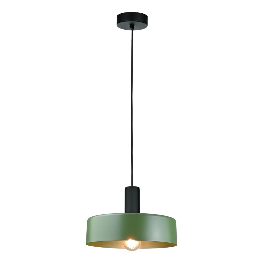 Lustra ar auklu HAKI 1xE27/60W/230V zaļa/melna
