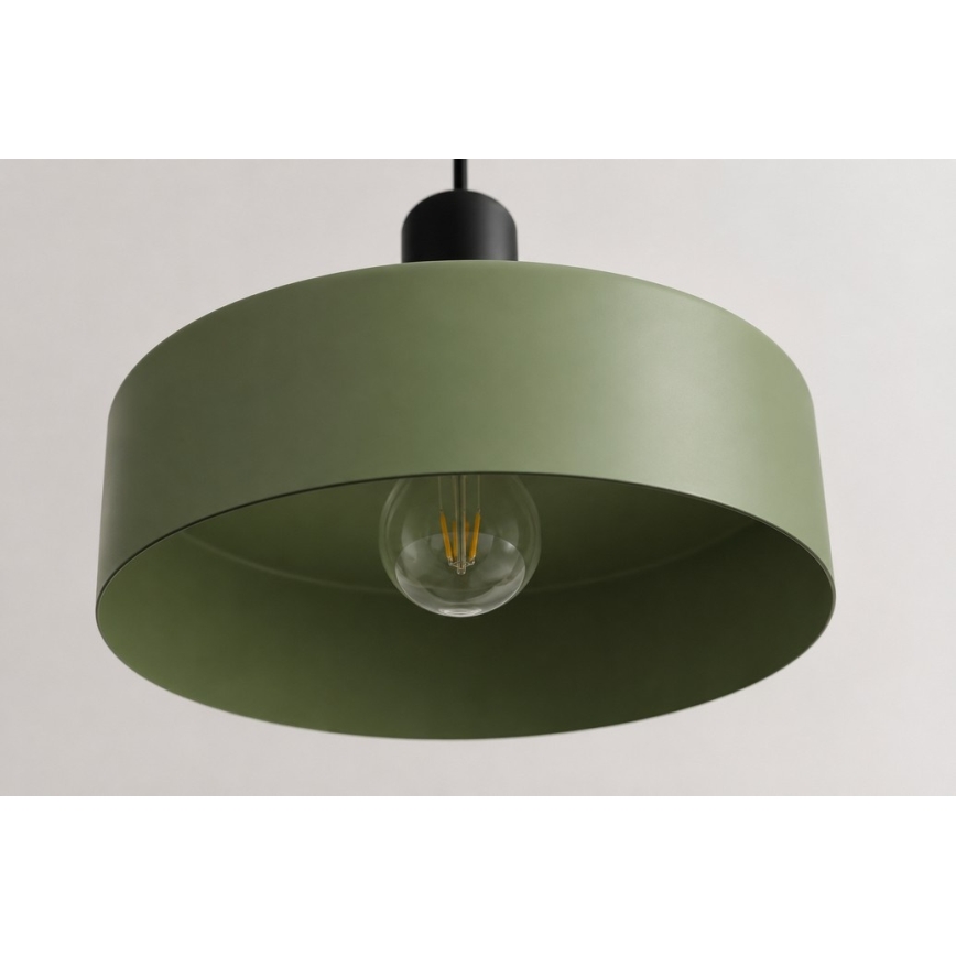 Lustra ar auklu HAKI 3xE27/60W/230V zaļa/melna