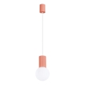 Lustra ar auklu HALO 1xG9/8W/230V d. 12 cm rozā