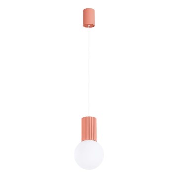 Lustra ar auklu HALO 1xG9/8W/230V d. 12 cm rozā
