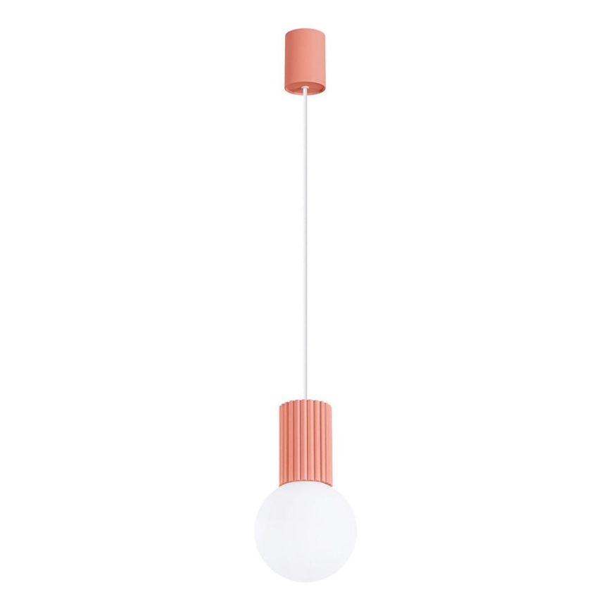 Lustra ar auklu HALO 1xG9/8W/230V d. 12 cm rozā