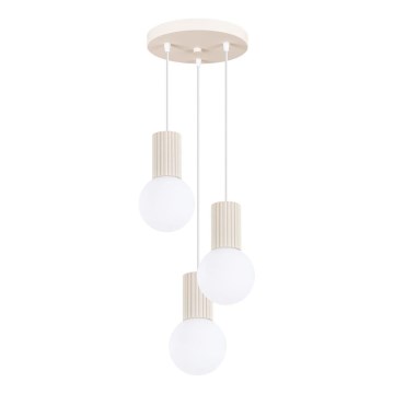 Lustra ar auklu HALO 3xG9/8W/230V d. 25 cm krēmkrāsa