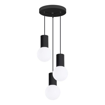 Lustra ar auklu HALO 3xG9/8W/230V d. 25 cm melna