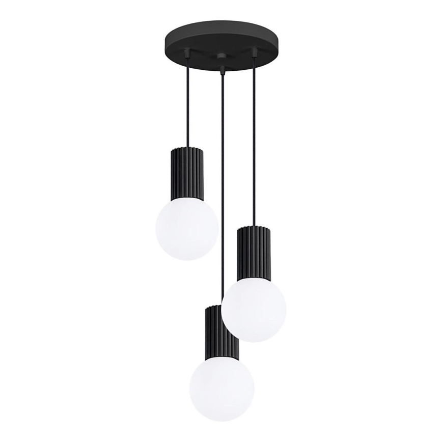 Lustra ar auklu HALO 3xG9/8W/230V d. 25 cm melna