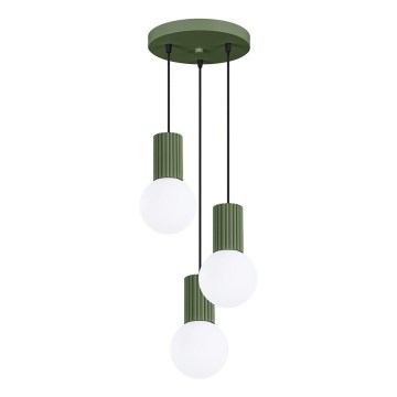 Lustra ar auklu HALO 3xG9/8W/230V d. 25 cm zaļa