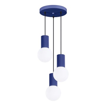 Lustra ar auklu HALO 3xG9/8W/230V d. 25 cm zila