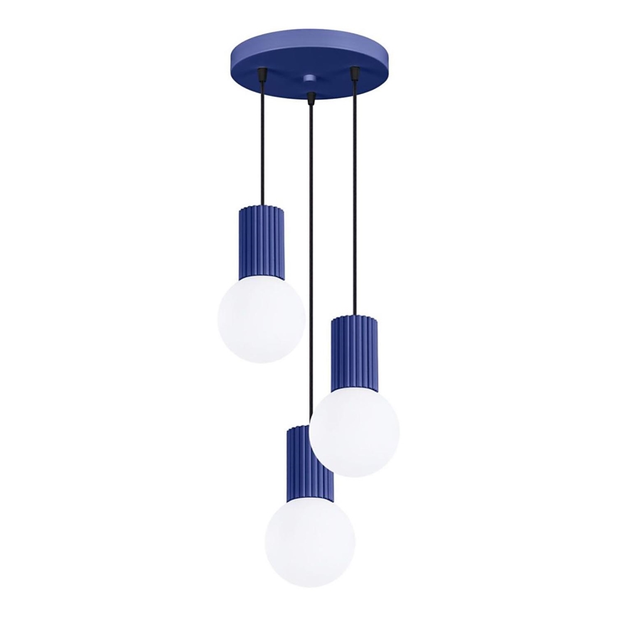 Lustra ar auklu HALO 3xG9/8W/230V d. 25 cm zila