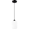 Lustra ar auklu HARMA 1xE27/15W/230V d. 14 cm balta/melna