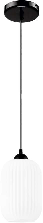 Lustra ar auklu HARMA 1xE27/15W/230V d. 14 cm balta/melna