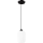 Lustra ar auklu HARMA 1xE27/15W/230V d. 14 cm balta/melna
