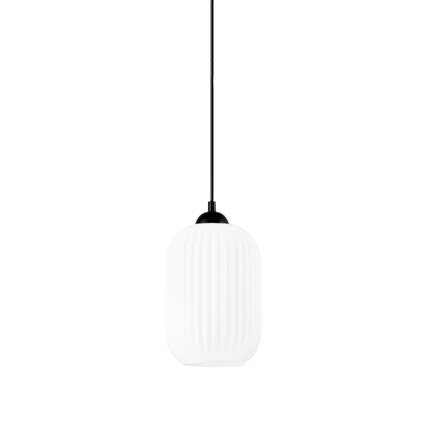 Lustra ar auklu HARMA 1xE27/15W/230V d. 14 cm balta/melna