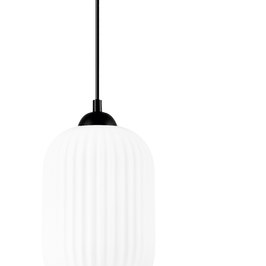 Lustra ar auklu HARMA 1xE27/15W/230V d. 14 cm balta/melna