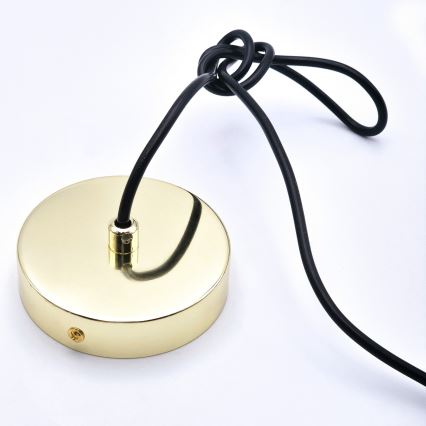 Lustra ar auklu HARMA 1xE27/15W/230V d. 14 cm balta/zelta