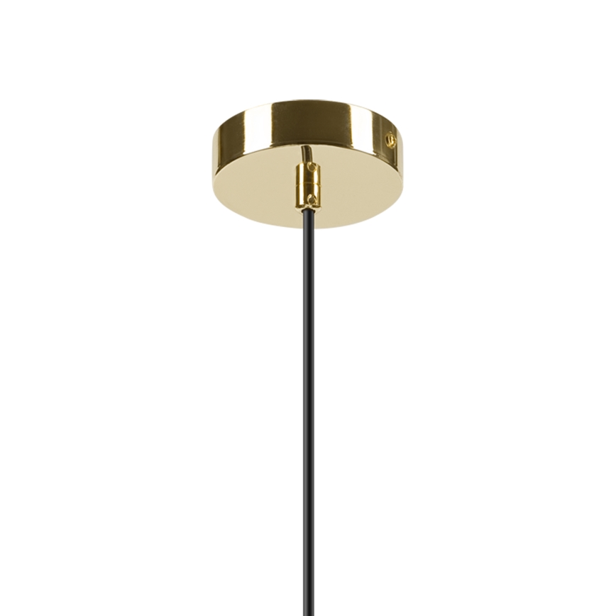 Lustra ar auklu HARMA 1xE27/15W/230V d. 14 cm balta/zelta