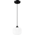 Lustra ar auklu HARMA 1xE27/15W/230V d. 20 cm balta/melna