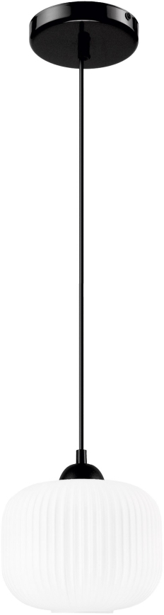 Lustra ar auklu HARMA 1xE27/15W/230V d. 20 cm balta/melna