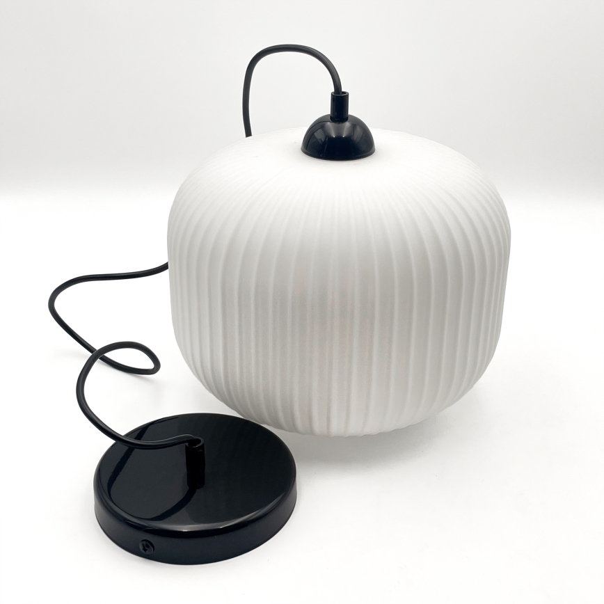 Lustra ar auklu HARMA 1xE27/15W/230V d. 20 cm balta/melna